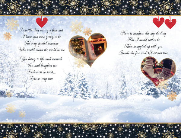 Wife Christmas card- sentimental verse