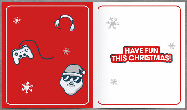Brother Christmas card - fun gamer
