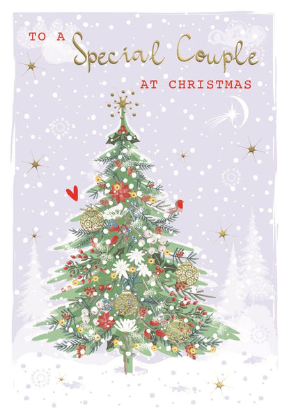 To a special couple Christmas card- Christmas tree