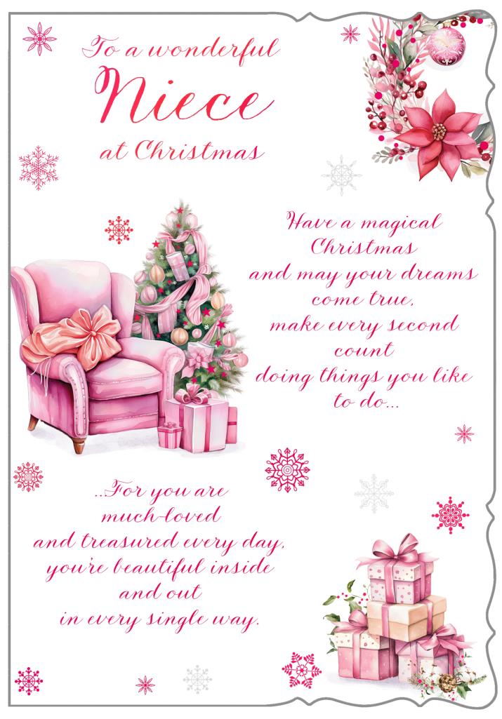 Niece Christmas card- festive home