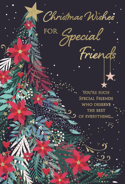 Special friends Christmas card - Christmas tree
