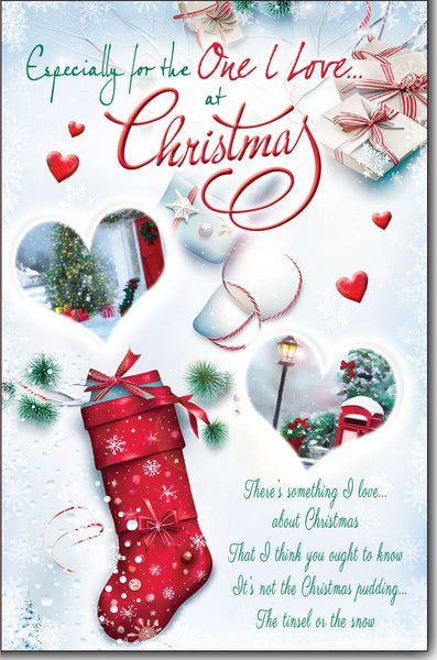 One I love Christmas card - sentimental verse