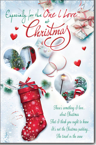 One I love Christmas card - sentimental verse