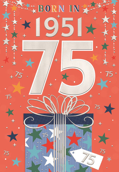 75th birthday card - born in 1951