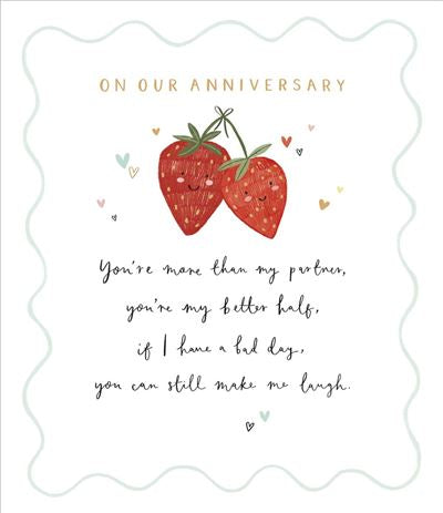 Our anniversary card- cute strawberries