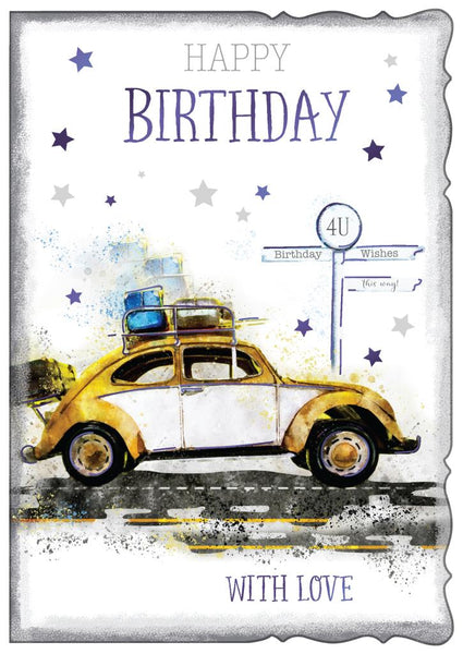 General birthday card - classic car