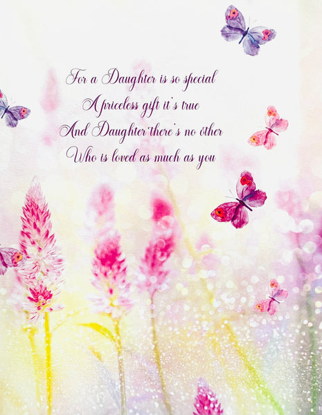 Daughter Birthday Card | Large Card | Traditional Floral Design | Sentimental Verse