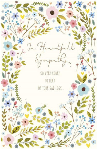 Sympathy card- flowers