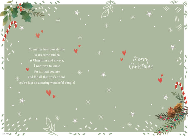 Son and Daughter in law Christmas card- sentimental verse