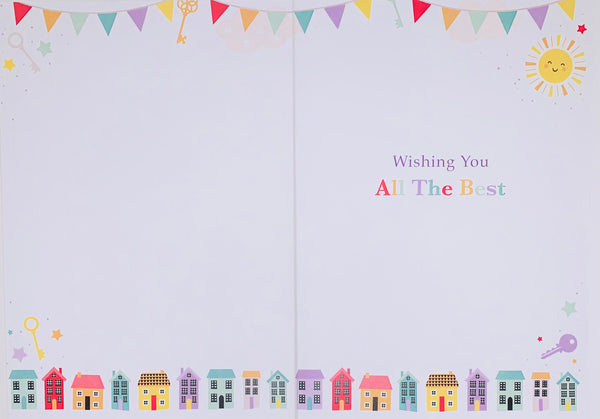 New home card - colourful houses