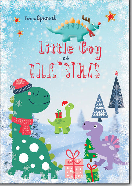 Special little boy Christmas card