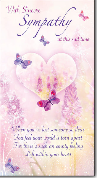 Sympathy card - caring verse