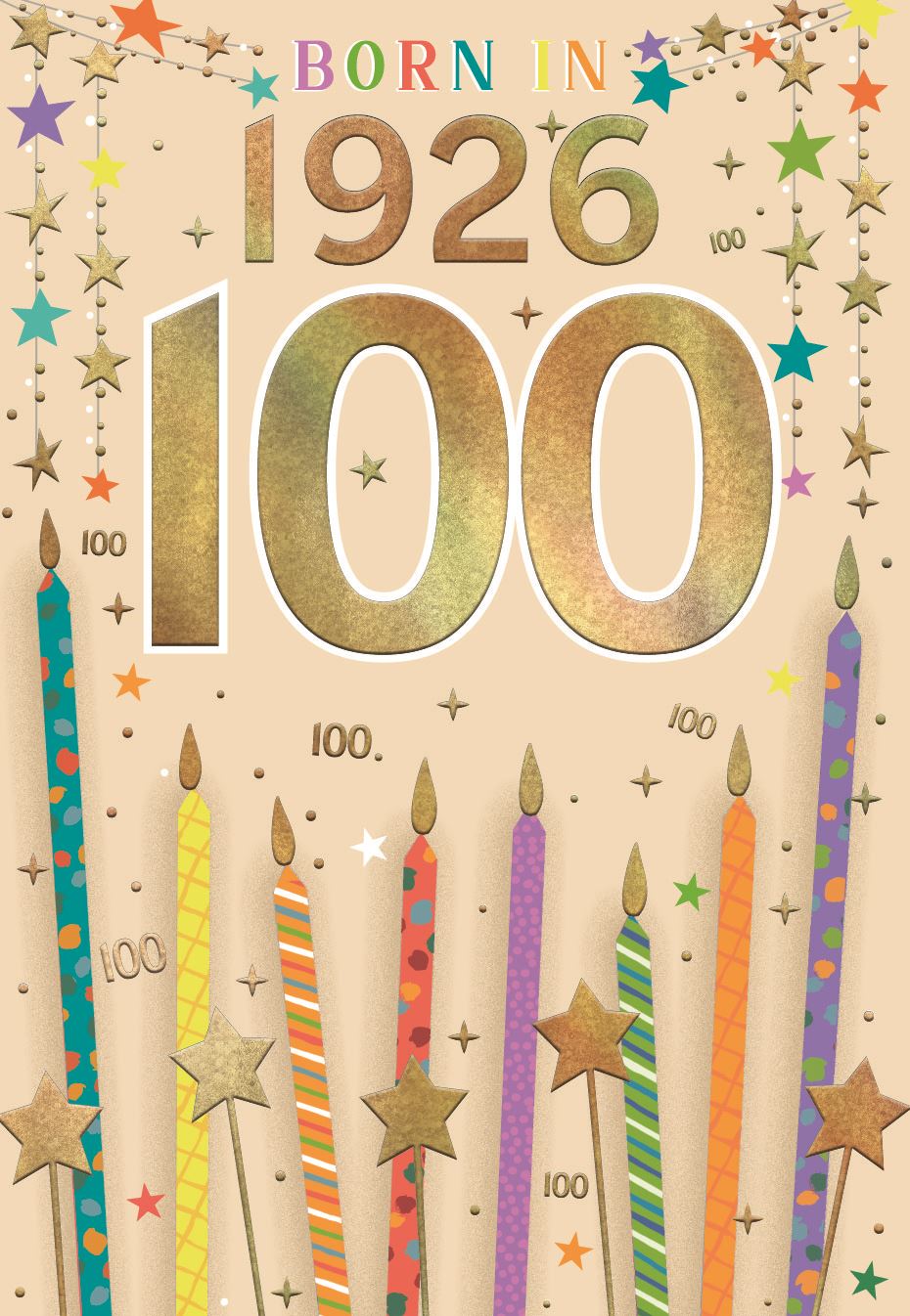 100th birthday card- born in 1926