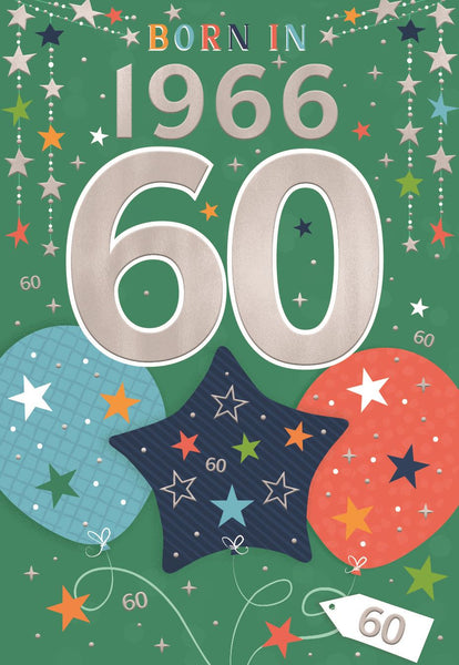60th birthday card - born in 1966