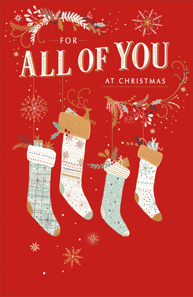 To all of you Christmas card - Christmas stockings