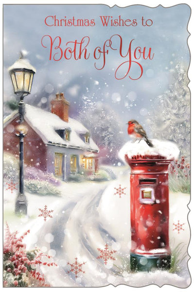 To both of you Christmas card - festive post box