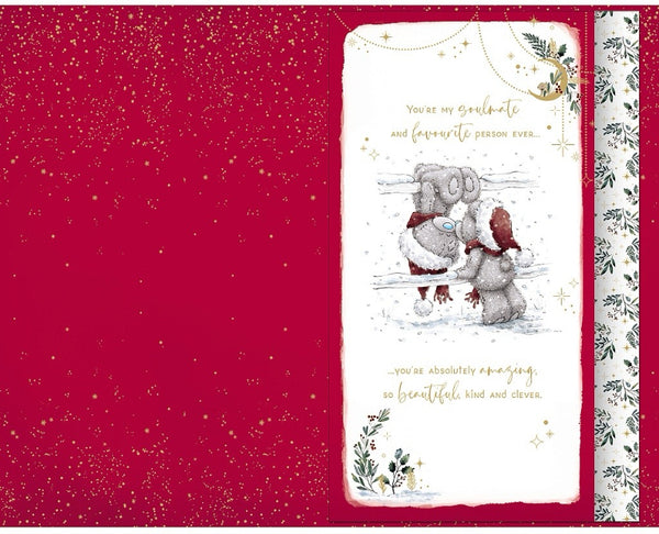 Me to you - Fiancée Christmas card- Large card