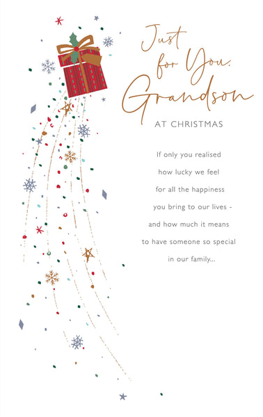 Grandson Christmas card - sentimental verse