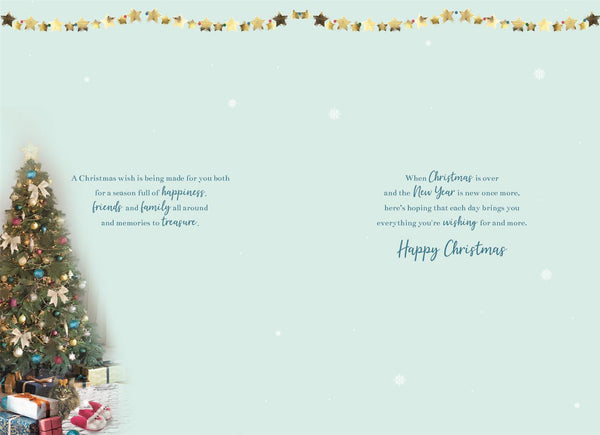 Granddaughter and Husband Christmas card - cozy Xmas home