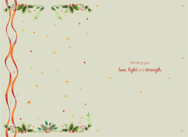 Thinking of you Christmas card - Caring thoughts