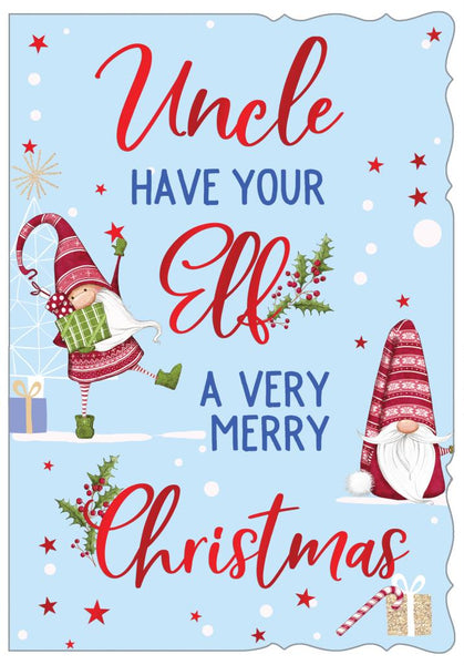 Uncle Christmas card - Christmas gonks