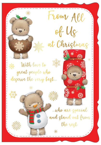 From all of us Christmas card - cute bear