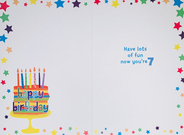 Age 7 birthday card