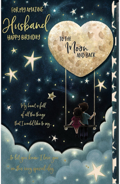 Husband birthday card- Large card- sentimental verse