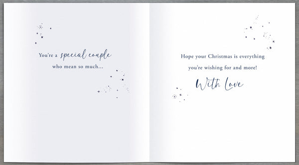 To both of you Christmas card - festive flowers