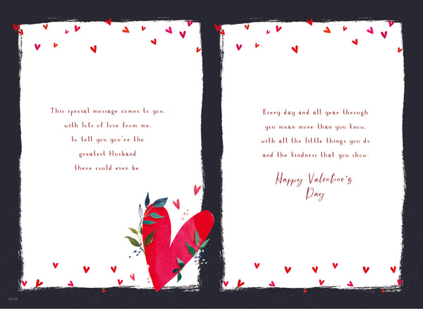 Husband Valentine’s Day card- hearts and stars