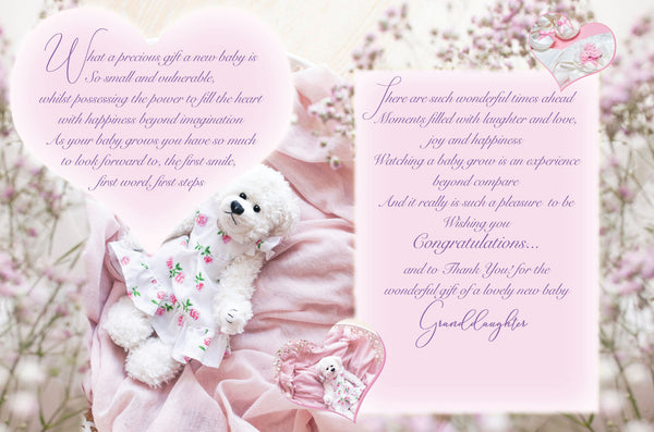 Thank you for our new Granddaughter card