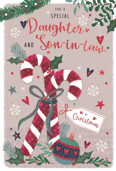 Daughter and Son in law Christmas card- candy canes