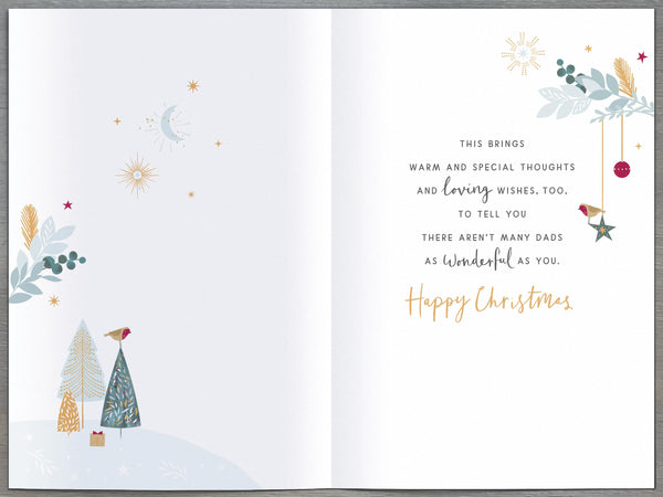 Dad Christmas card - Festive scene