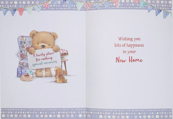 New home card - cute bear