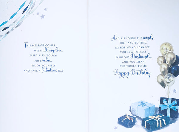 Husband birthday card - sentimental verse