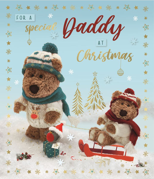 Daddy Christmas card- cute bear