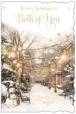 To both of you Christmas card- festive street