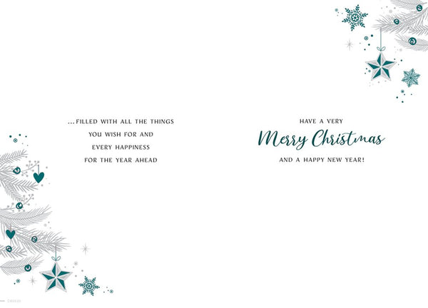 Dad and Partner Christmas card - Xmas tree