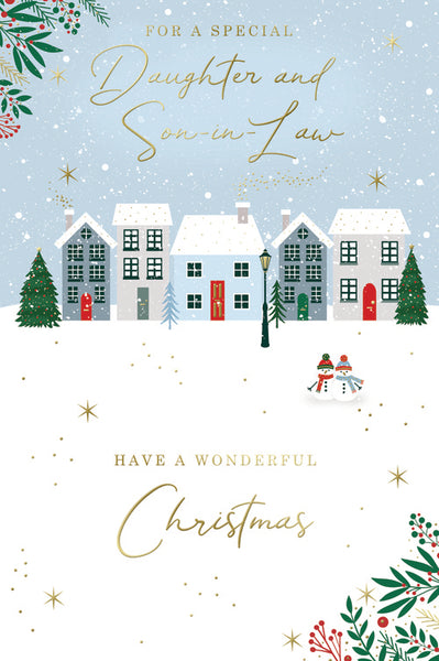 Daughter and Son in law Christmas card - winter scene