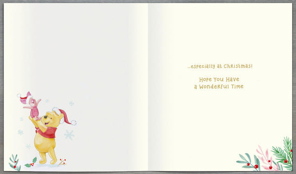Sister Christmas card - Pooh and Piglet