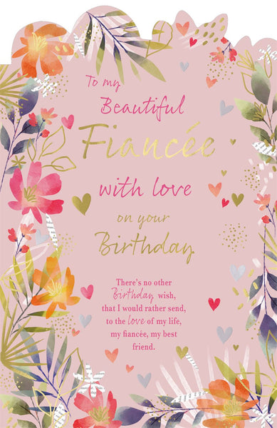 Fiancée birthday card - sentimental verse