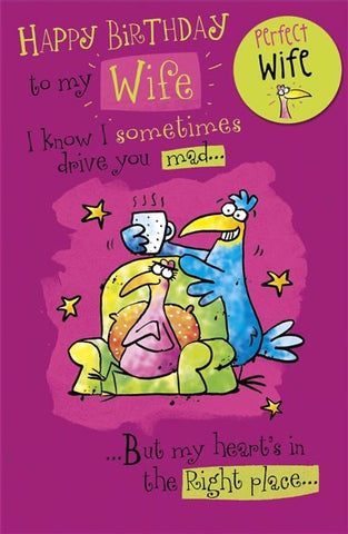 Wife funny birthday card