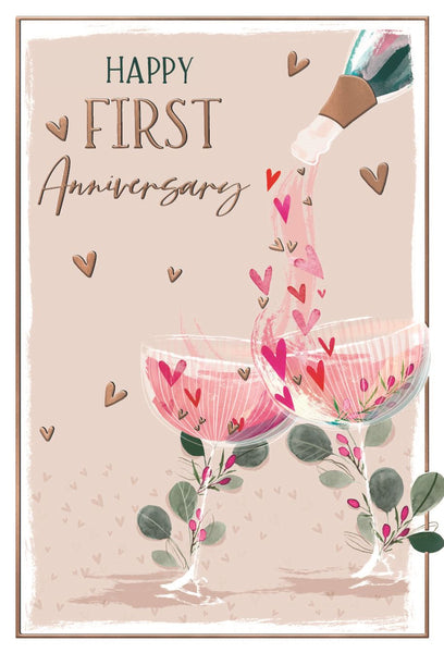 Your first wedding anniversary card
