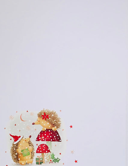 Brother and Sister-in-law Christmas card - cute hedgehogs