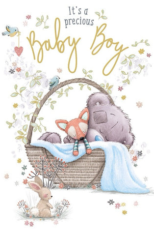 Baby boy birth congratulations card
