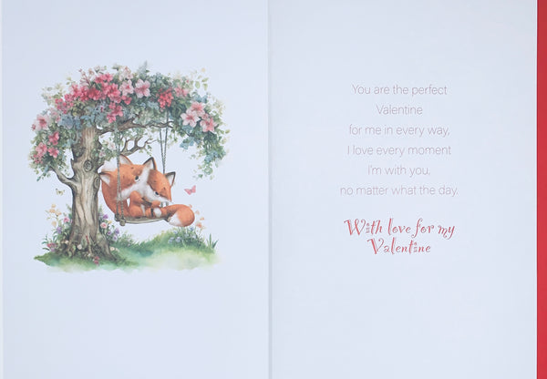 One i love Valentine’s Day card - cute foxes