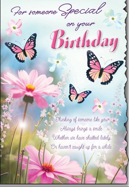Someone Special birthday card - long verse