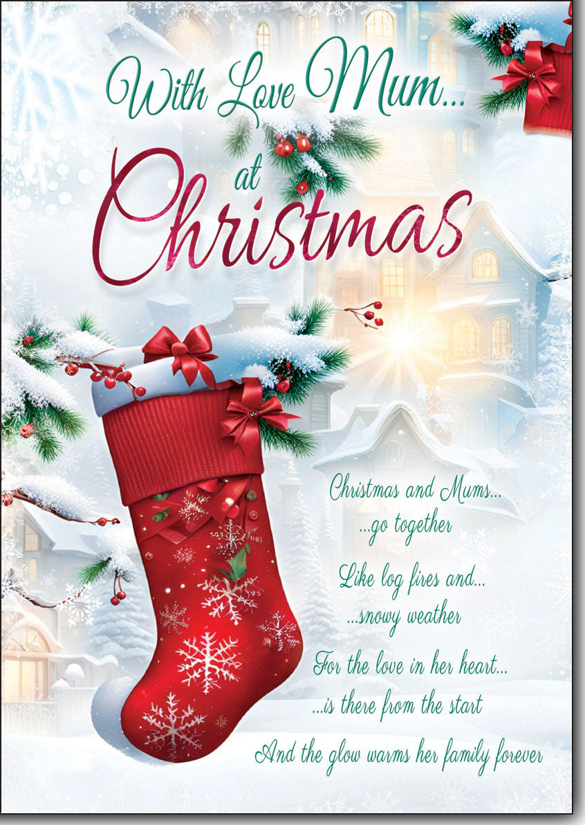 Mum Christmas card - loving verse