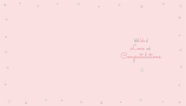 Granddaughter birth congratulations card - cute bear