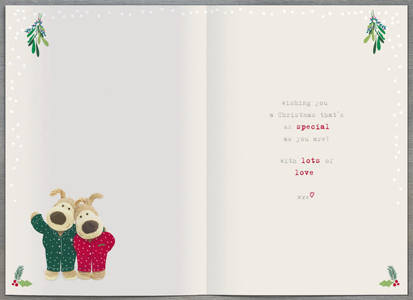 Luxury Daughter and Fiancé Christmas card- Boofle